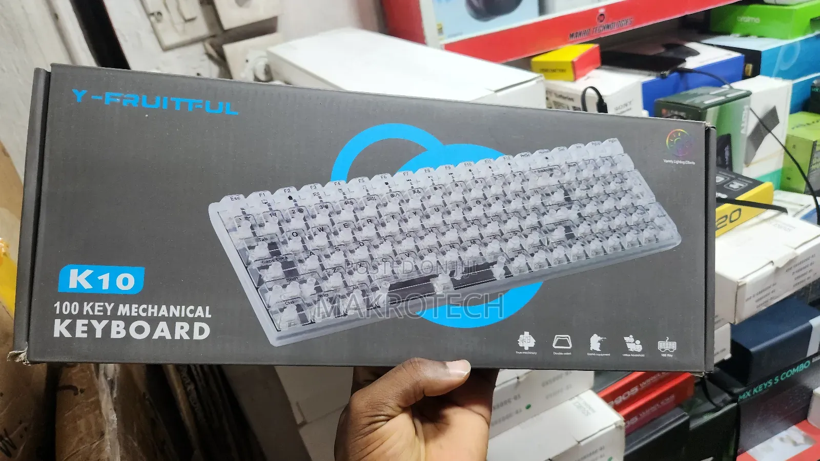 Y-fruitful Wired 100 Keys Rgb Backlit Transparent Mechanical
