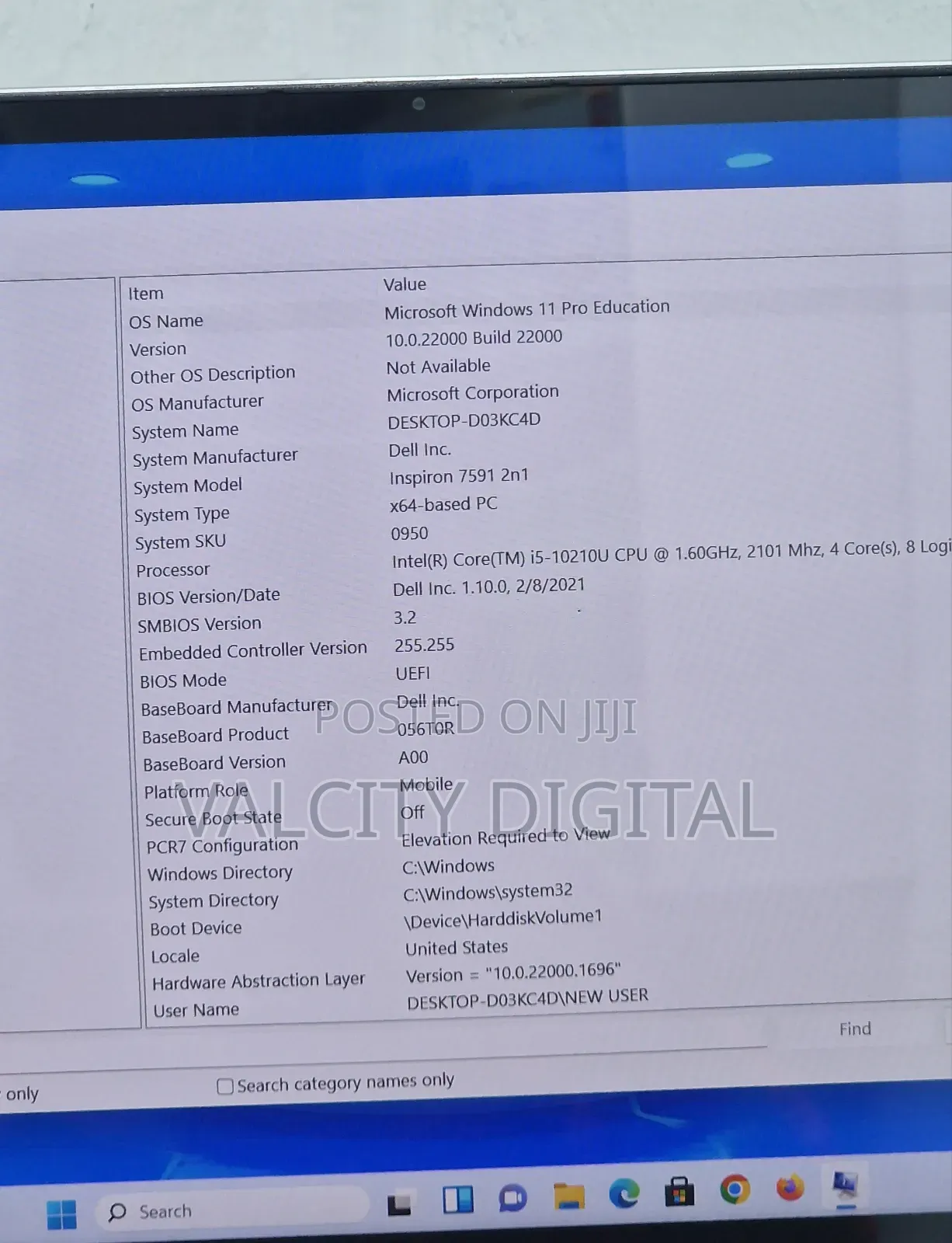 Laptop Dell Inspiron 15 16GB Intel SSD 256GB