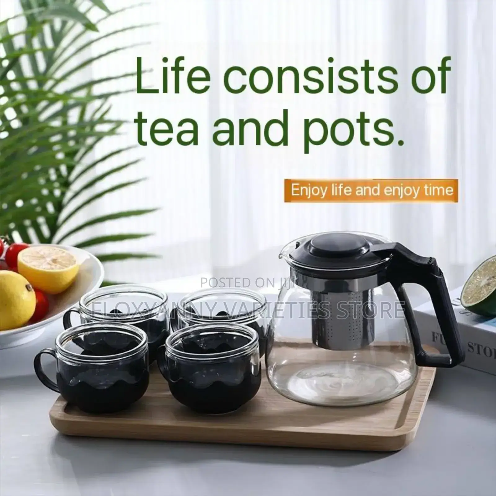 5pc Coffee Sige Kettle With Coffee Drinking Cups