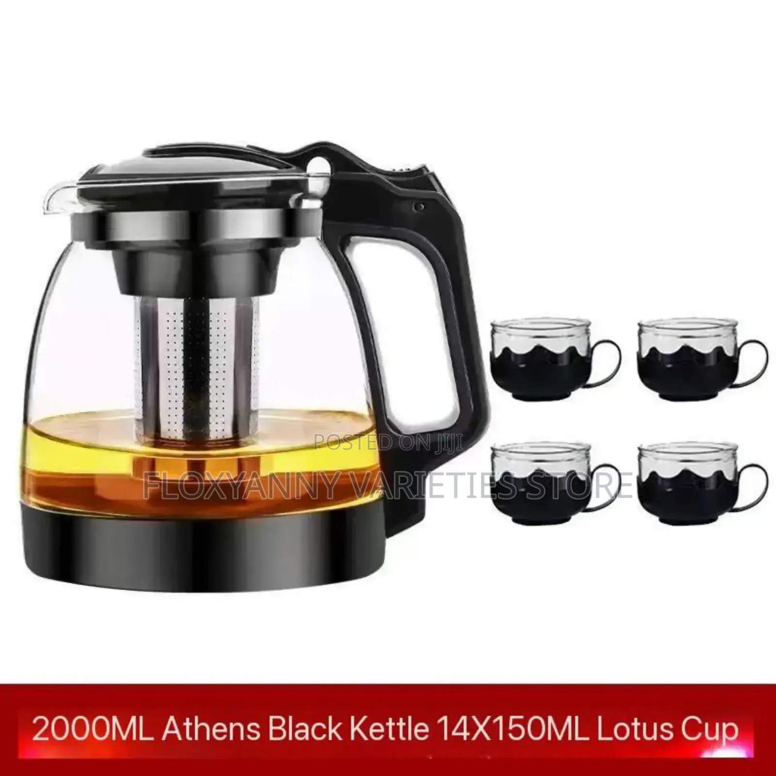 5pc Coffee Sige Kettle With Coffee Drinking Cups