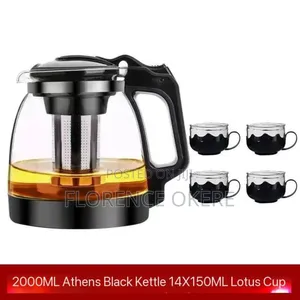5pc Coffee Sige Kettle With Coffee Drinking Cups