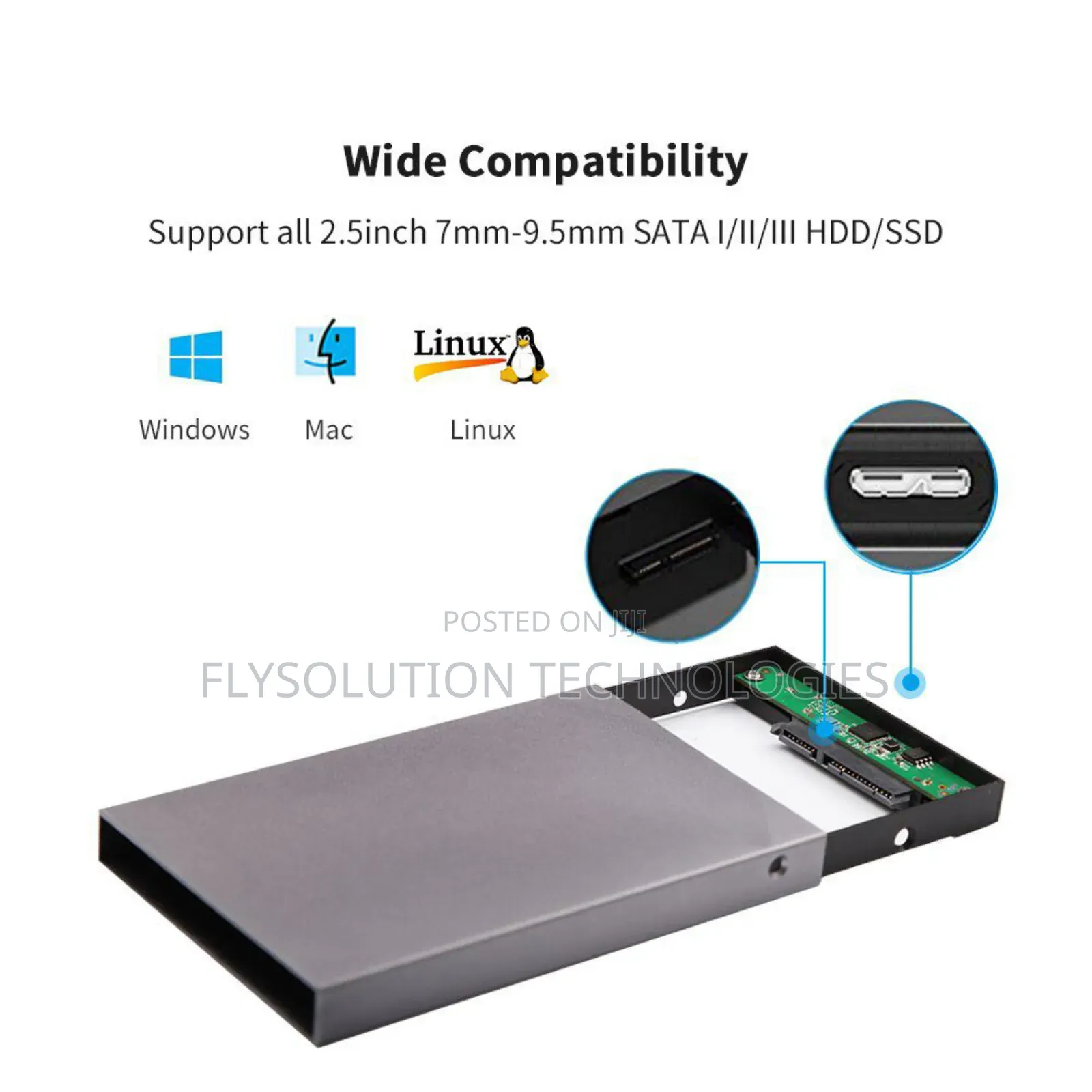 SSK She095 2.5 SSD /HDD Sata Enclosure