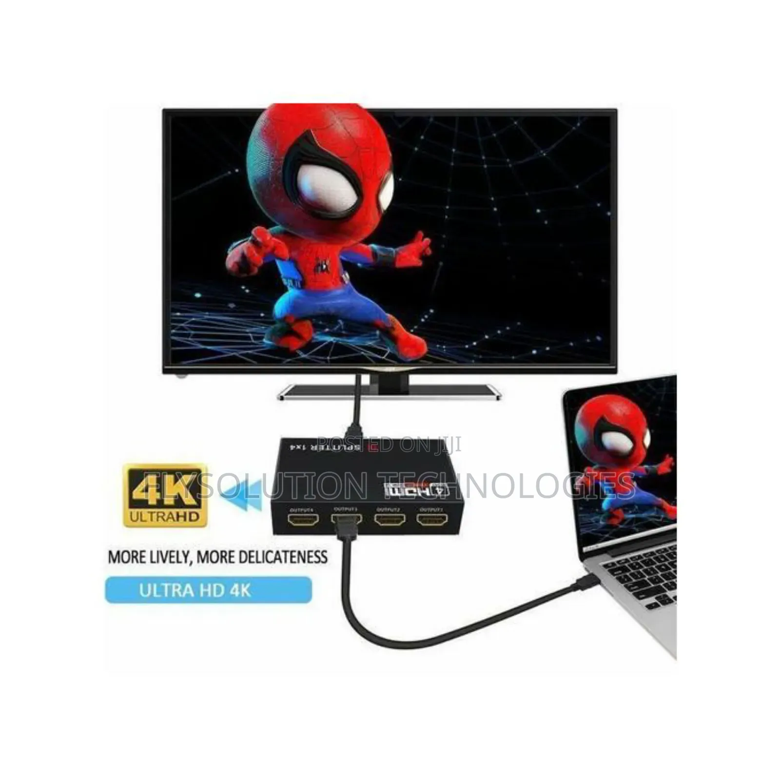 4 Port Hdmi HDCP Splitter 1×4 Full Hd 3d 