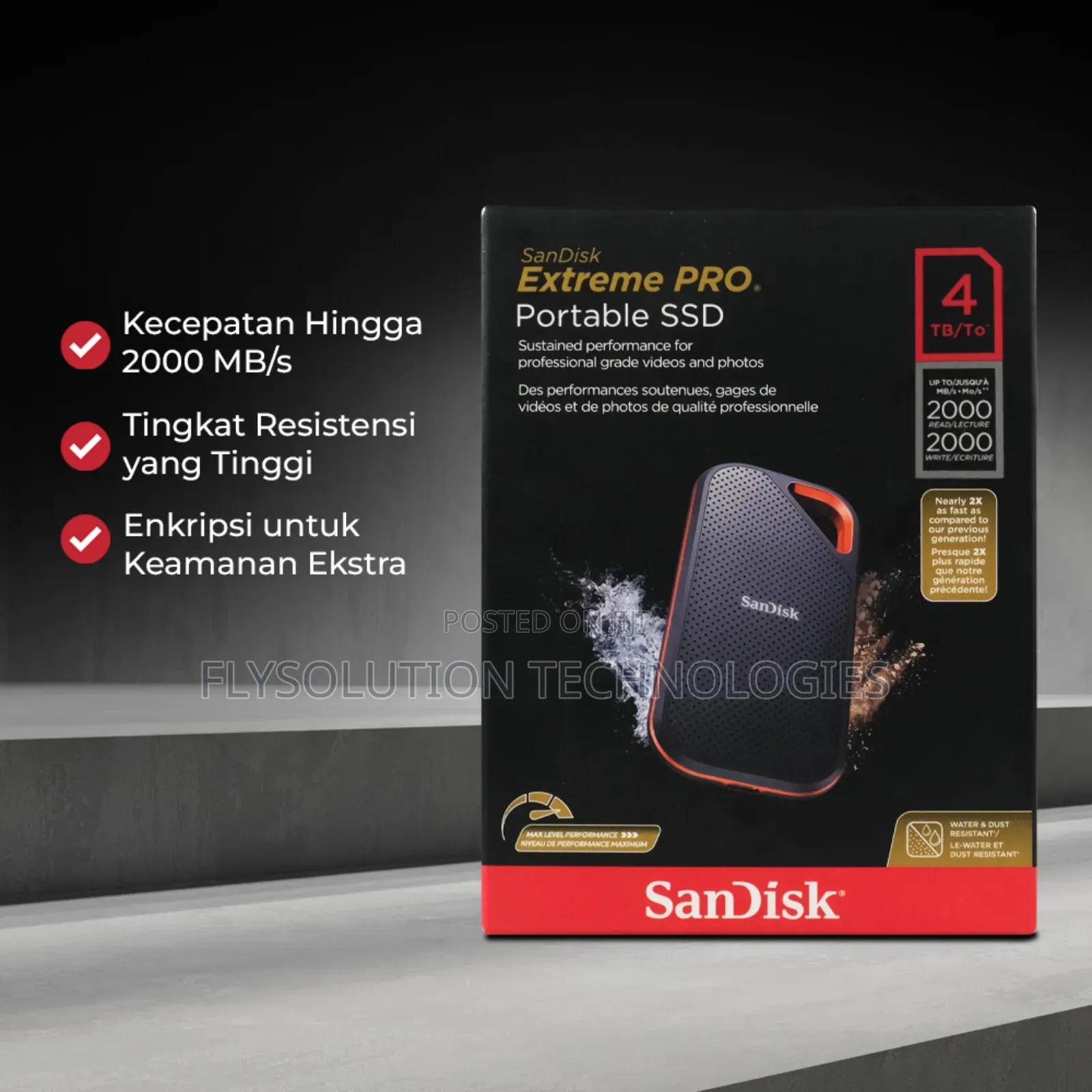 Sandisk Extreme Pro Portable Ssd 4tb 2000mb/S