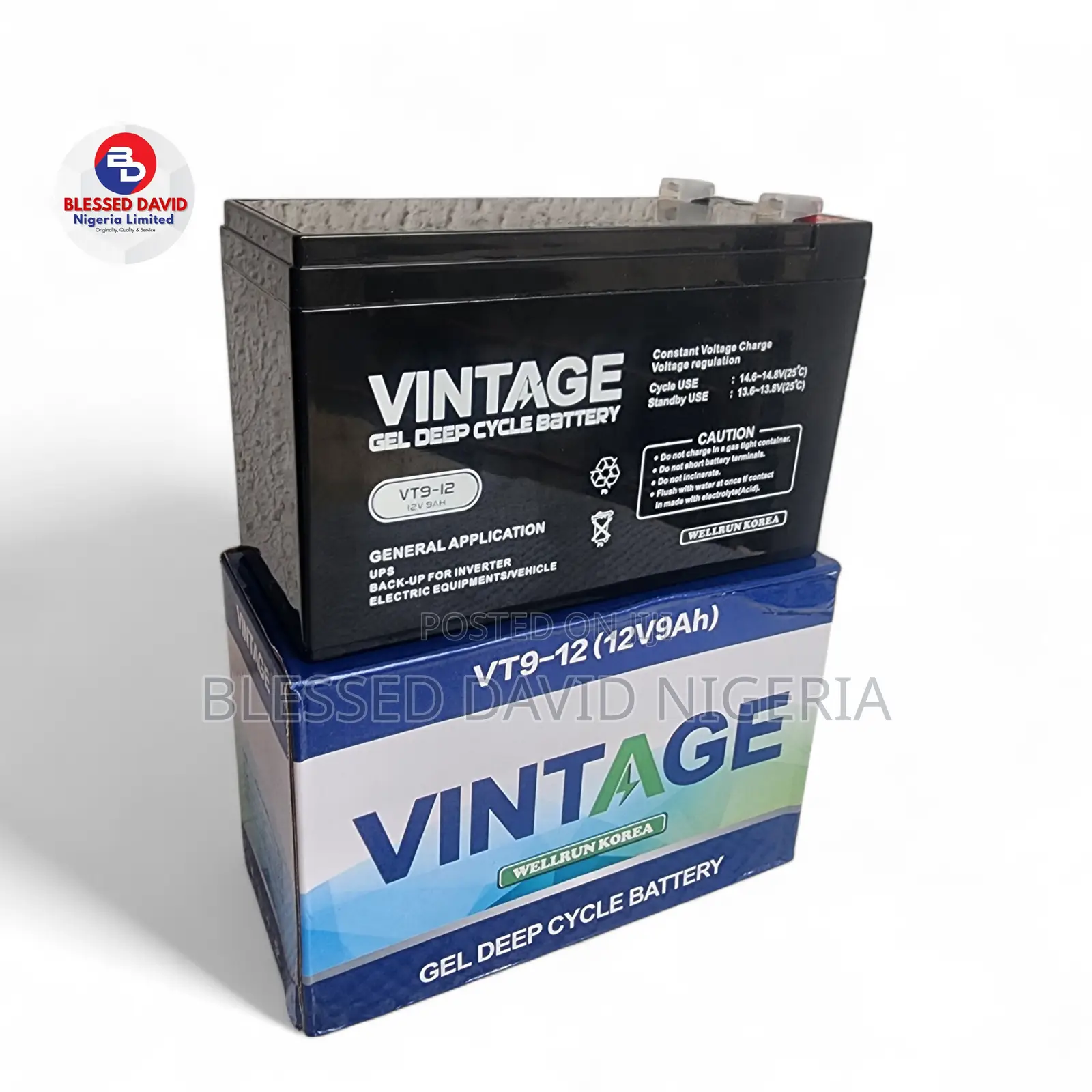 Vintage 12v 9ah Replacement Battery For Ups /Fans