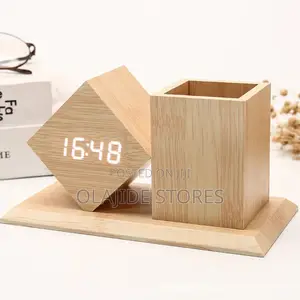 Pen Holder With Alarm Clock