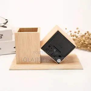 Pen Holder With Alarm Clock