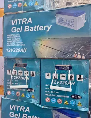 Photo - 220ah 12v Original Vitra Gel Solar Batteries (Drycell)