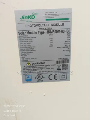 500w 41.32v Jinko Solar Panel