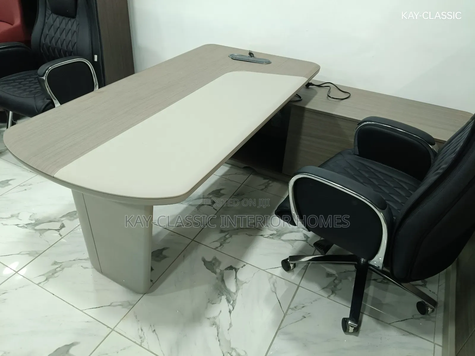 Executive Table And Bookshelf