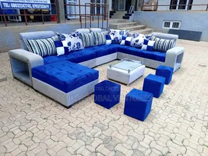 Quality Couch of U-Shape Sofa Chairs, Table and Stools. Ua08