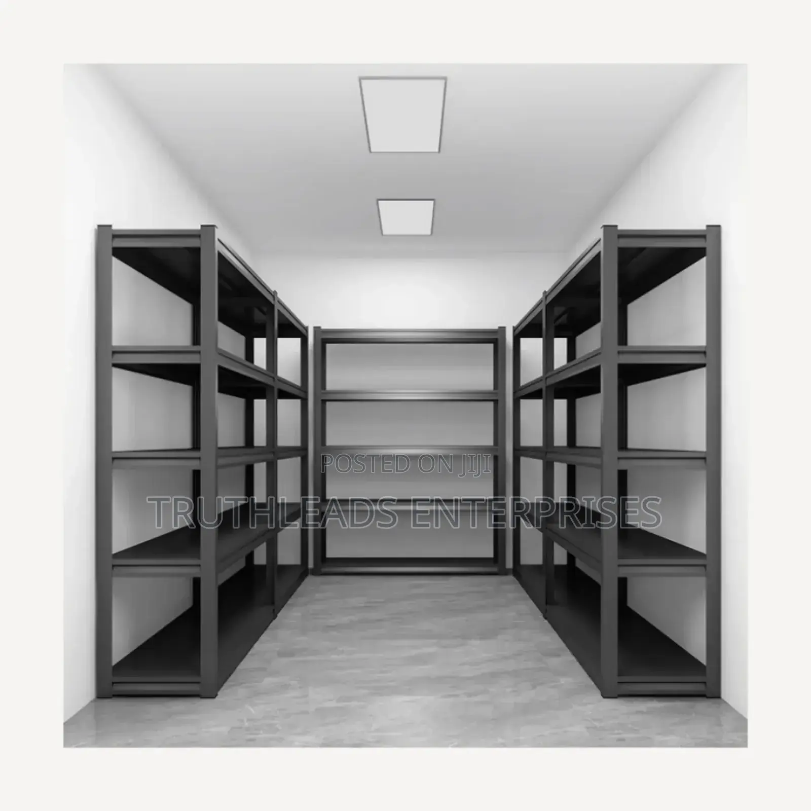 Spacious Metal Shelving Unit