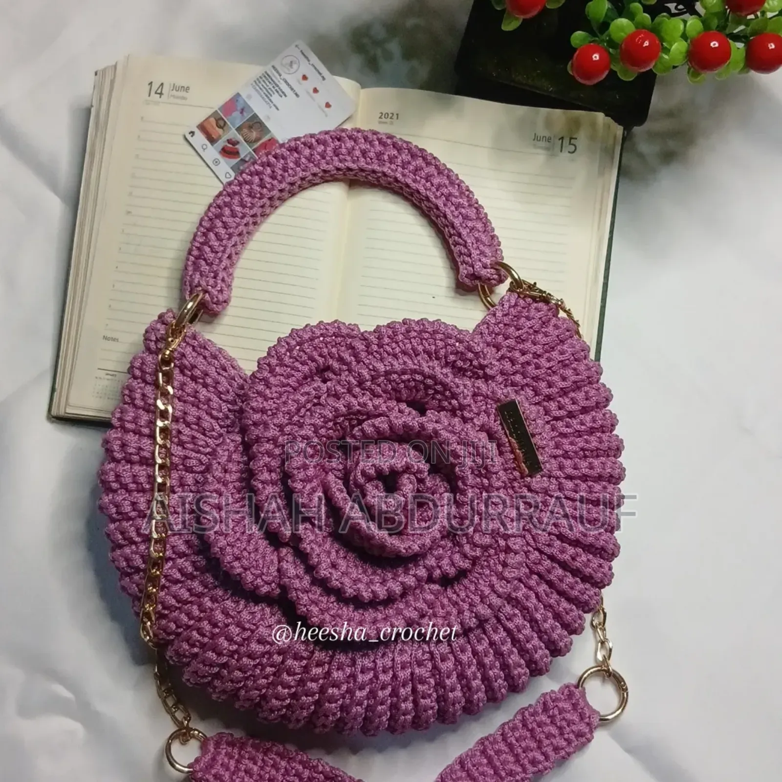 Crochet Rose Bag