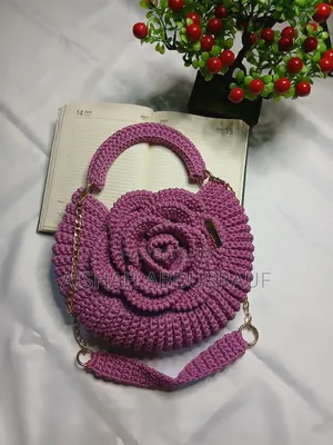 Crochet Rose Bag