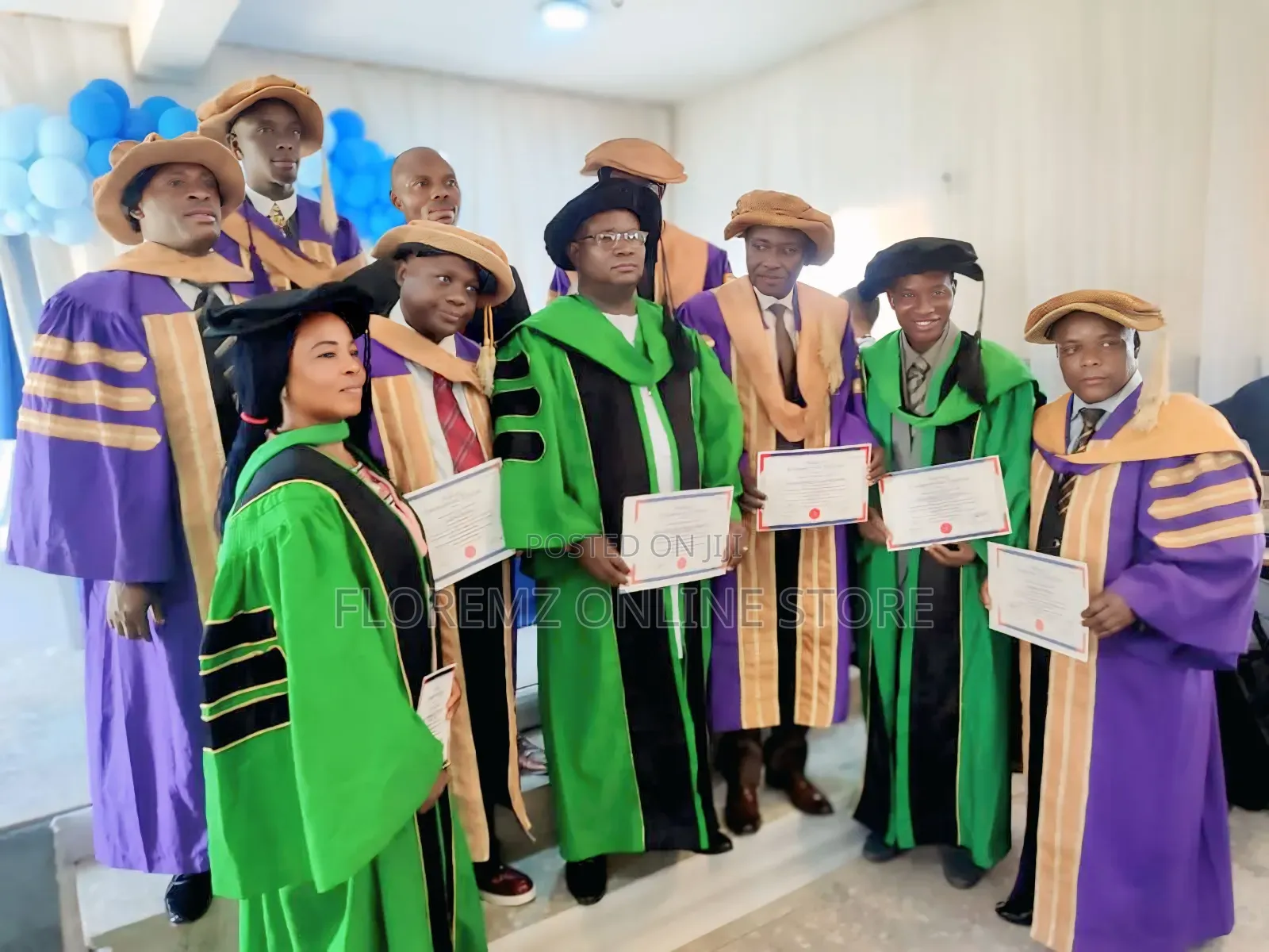 Green Doctoral Gowns Available for Rental