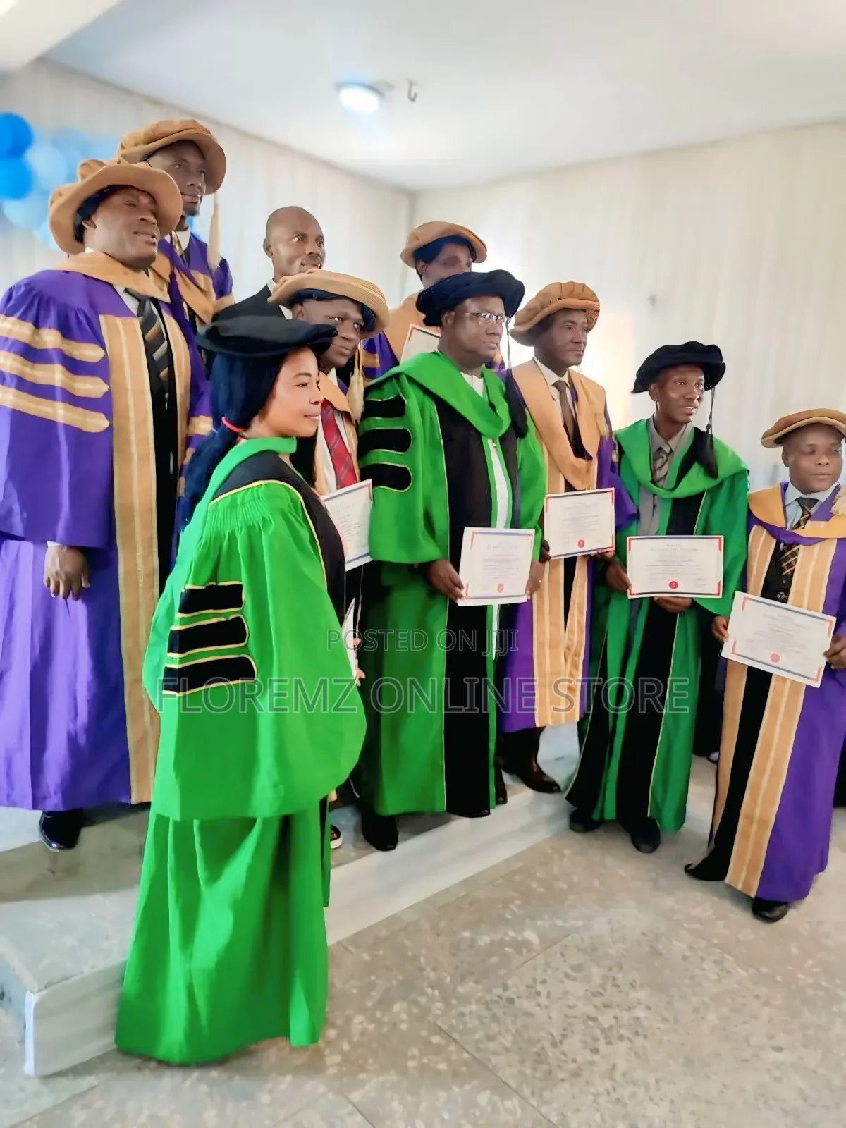 Green Doctoral Gowns Available for Rental