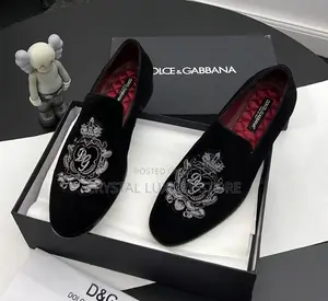 Dolce Gabbana Quality Luxury Men Velvet Shoe