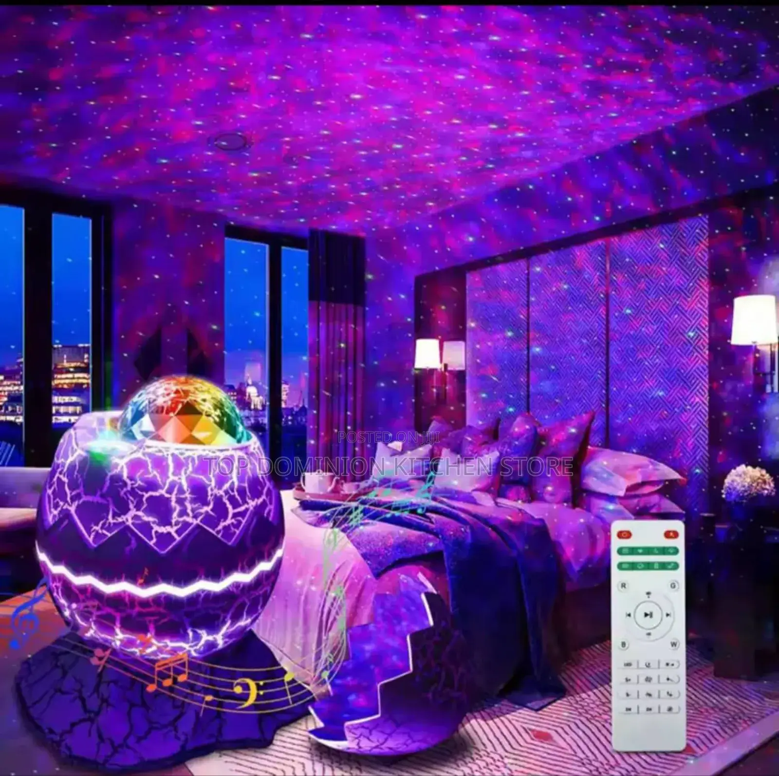 Dinosaur Egg Galaxy Projector Bluetooth
