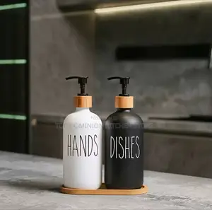 500ml White/Black Soap Dispenser