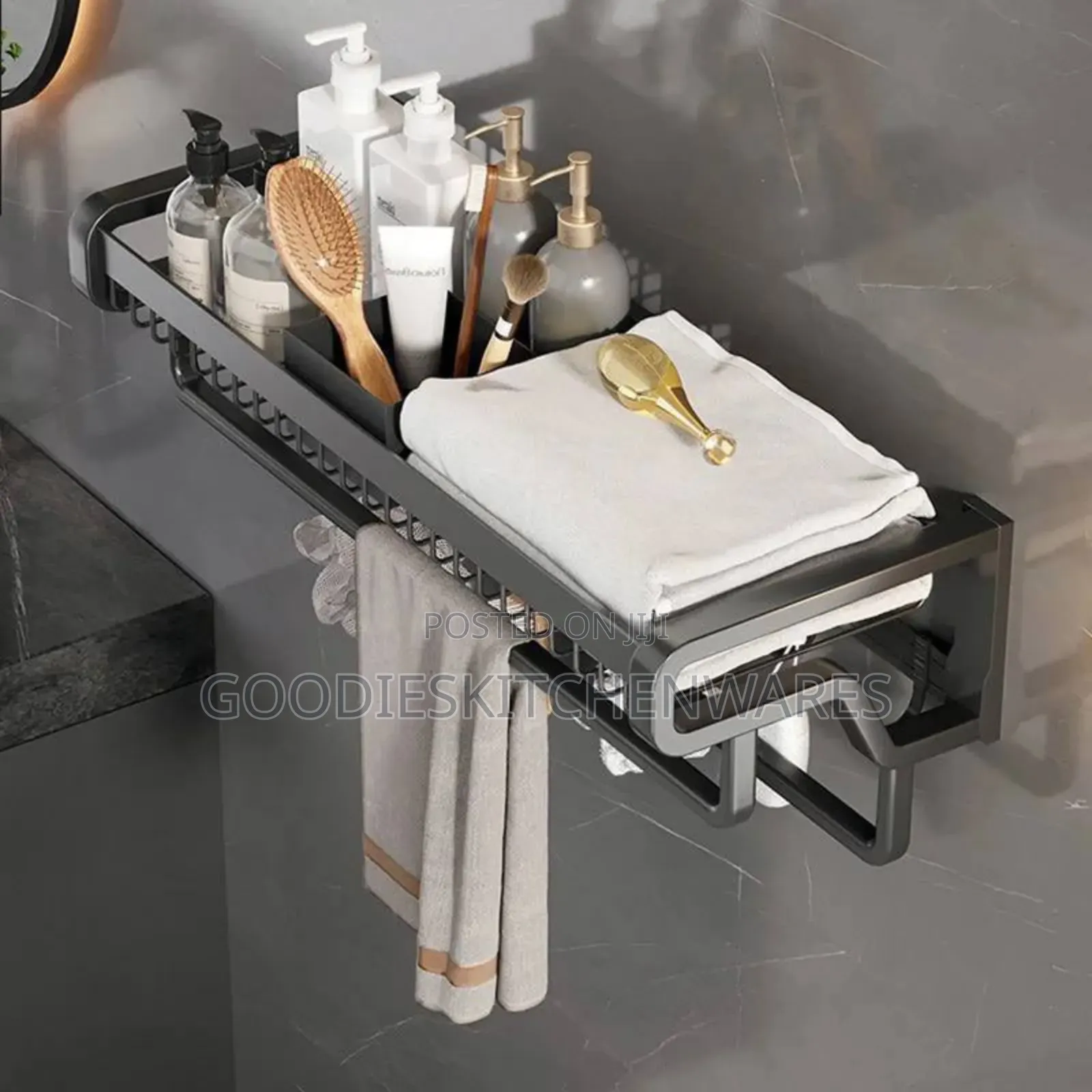 Wall Mounted Bathroom Rack With Towel Hanger
