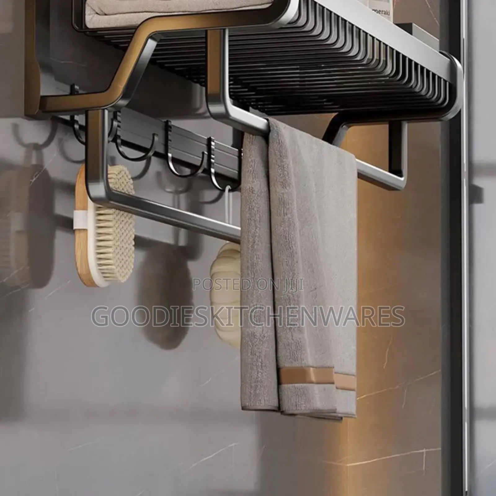 Wall Mounted Bathroom Rack With Towel Hanger