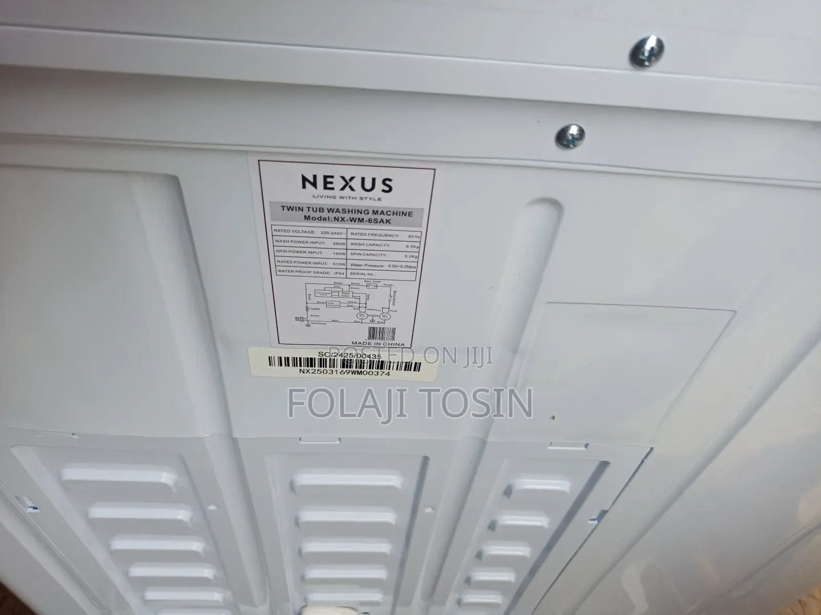 Nexus 6.5kva Washing Machine