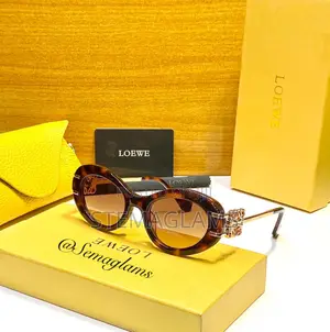 Loewe Fashion Glasses Stylish With Golden Metal