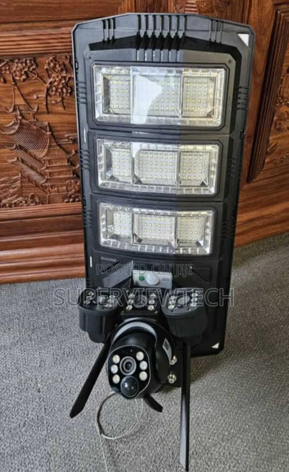 Solar Street Light Cctv Camera With Triple Lens