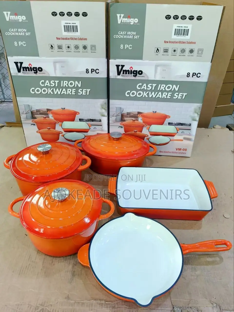 5pcs Vmigo Cast Iron Pot Set