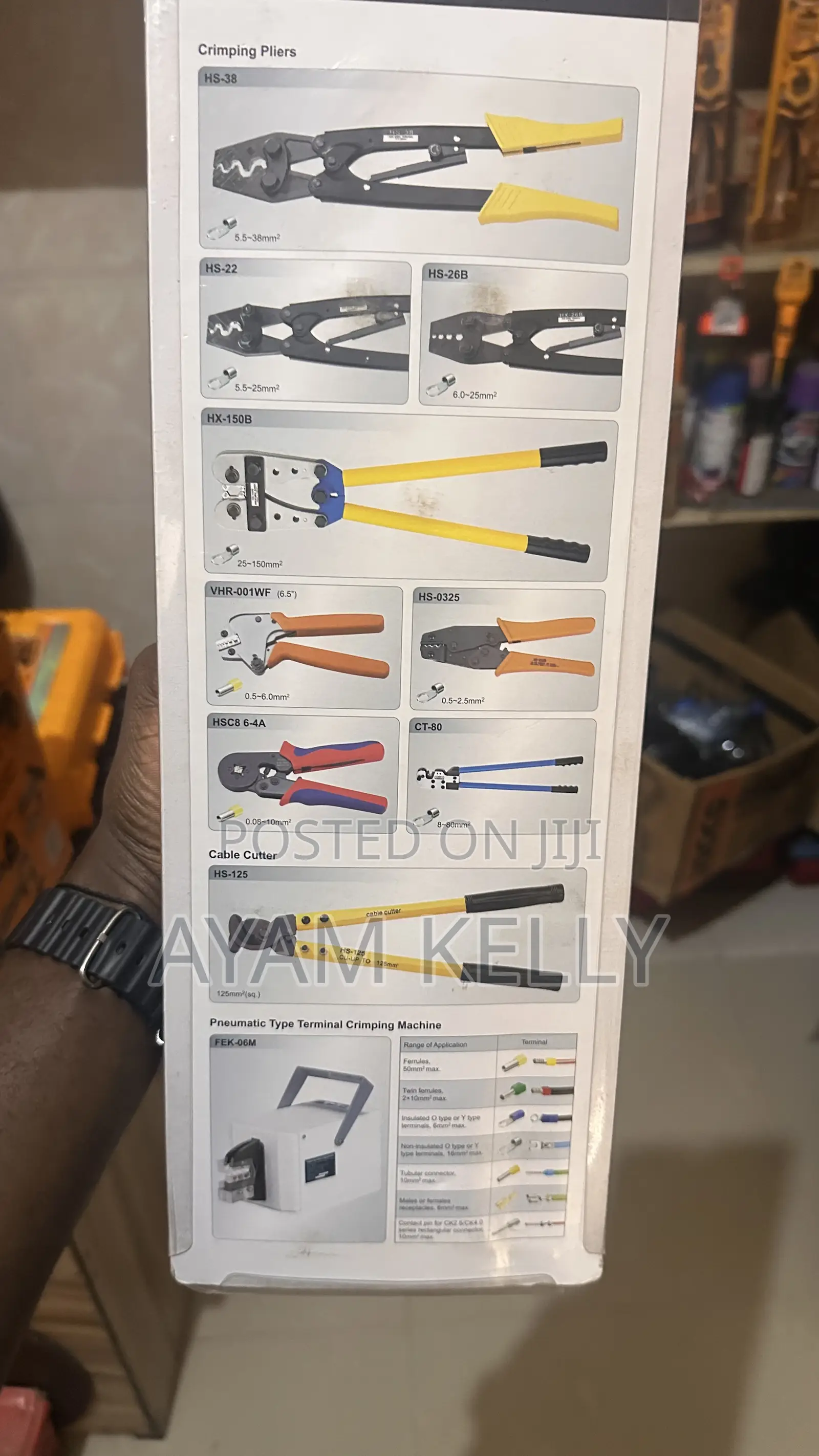 5.5-25mm2 Ratchet Terminal Crimping Tool Hs-22