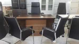 Office Table, Managers Chair With Two Visitors (Office Set)
