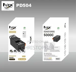 50000mah 22.5w 4 Inbuilt Cables Fast Charging Type C Output