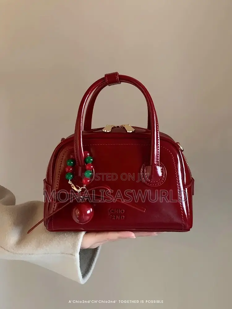 Red Hand Bag With Accessories