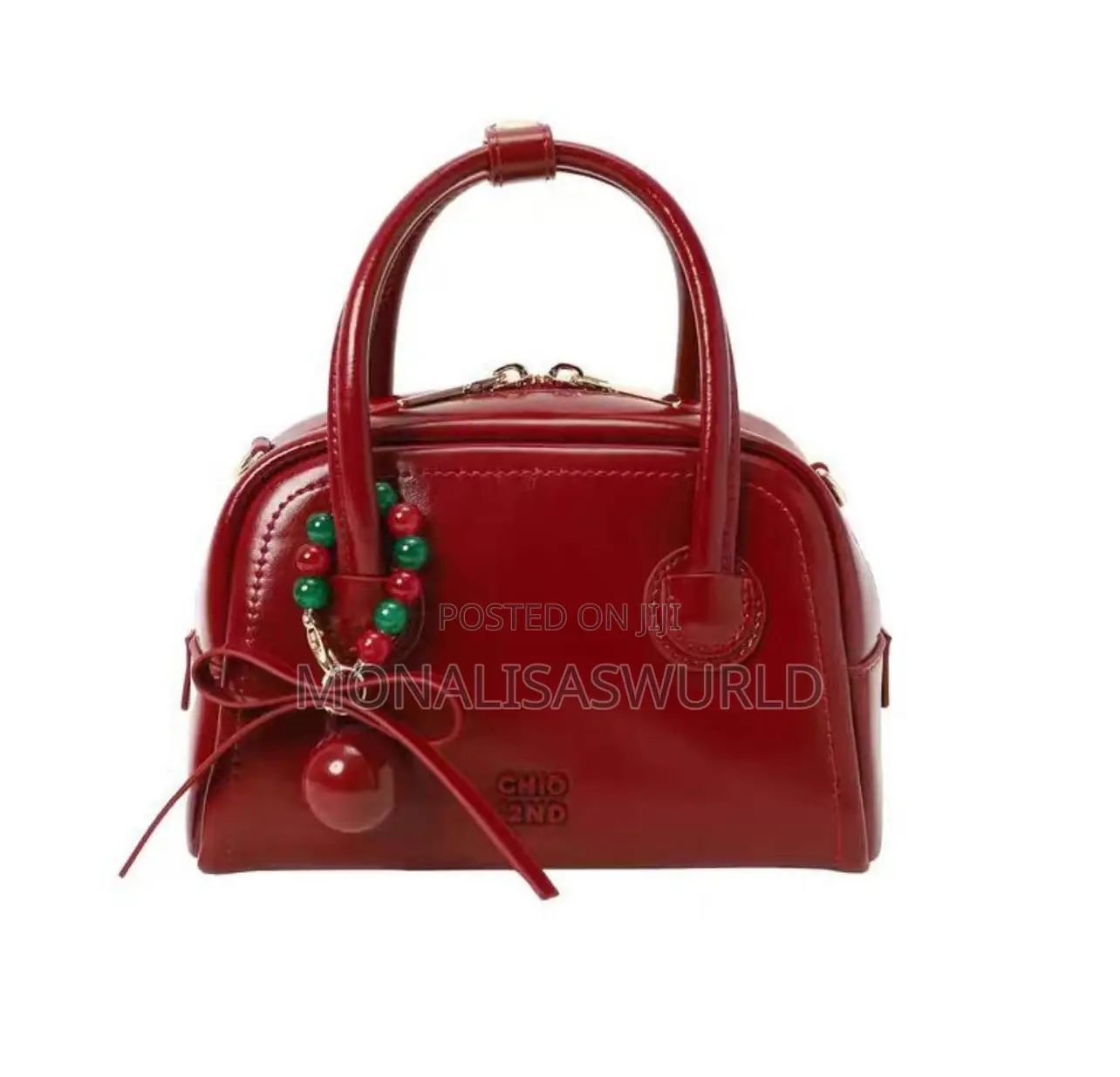 Red Hand Bag With Accessories