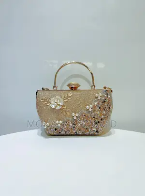 Gold Beaded Clutch