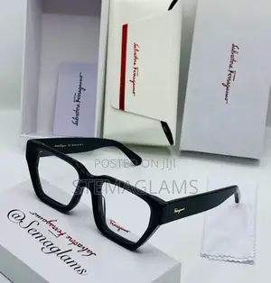 Salvatore Ferragamo Men’S Square Glasses With Wide Legs