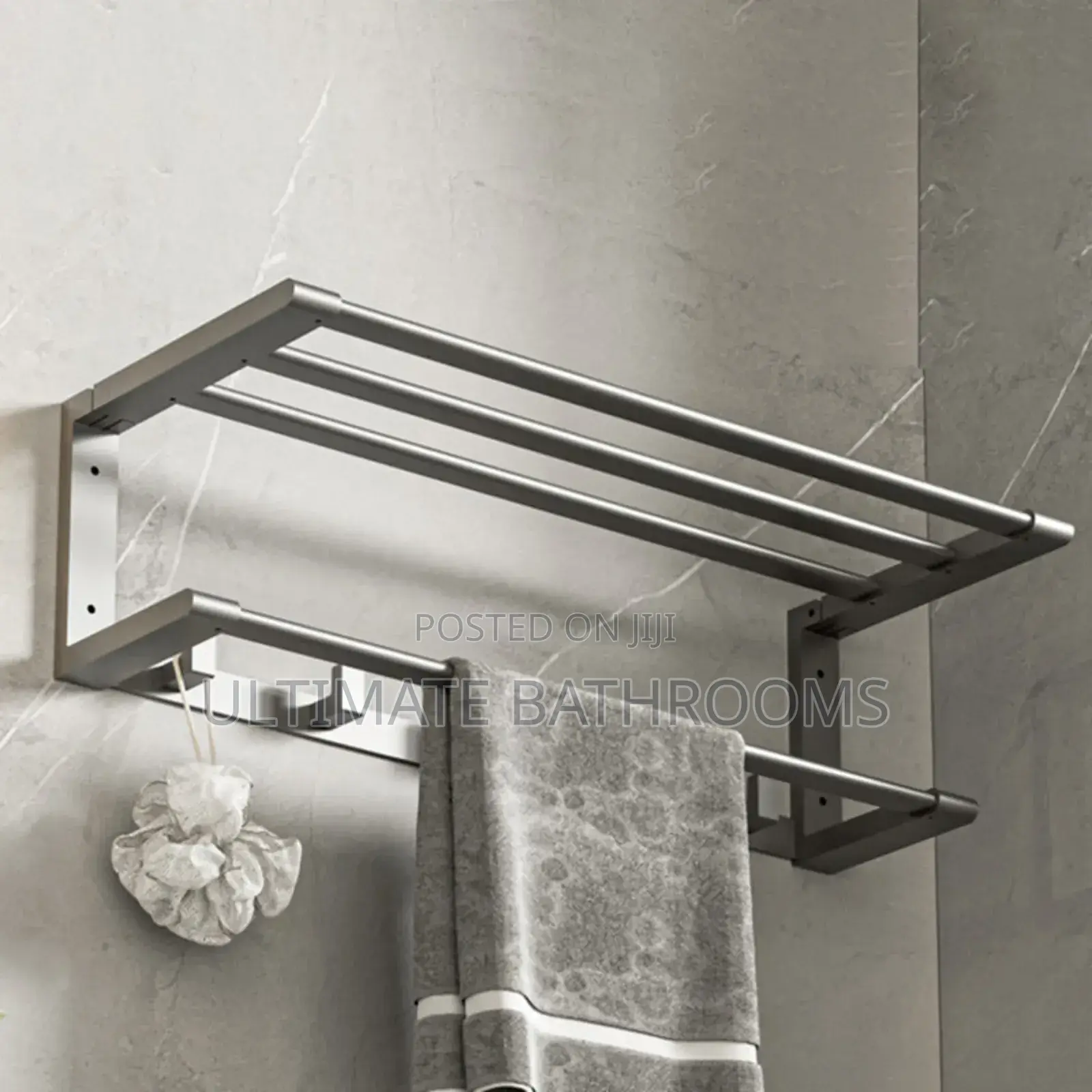 600mm Foldable Towel Rack With Multiple Hook