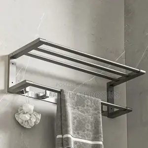 600mm Foldable Towel Rack With Multiple Hook