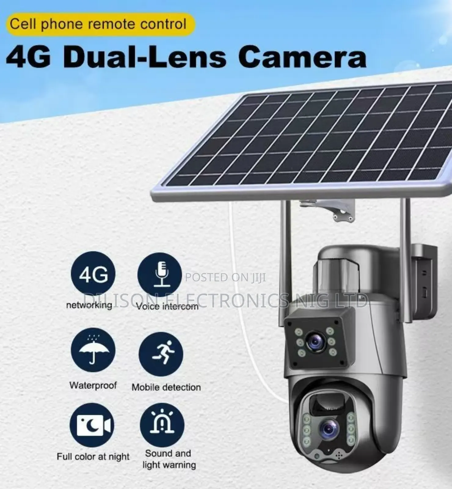 4g Dual Lence PTZ Solar Camera Non Stop Powered