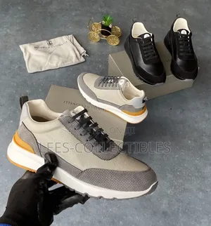 New Brunello Cucinelli Luxury Leather Sneakers
