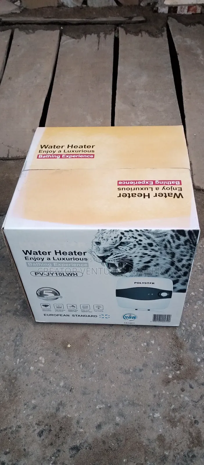 Water Heater Polystar,10lrts, Fast Heather, Low Voltage.