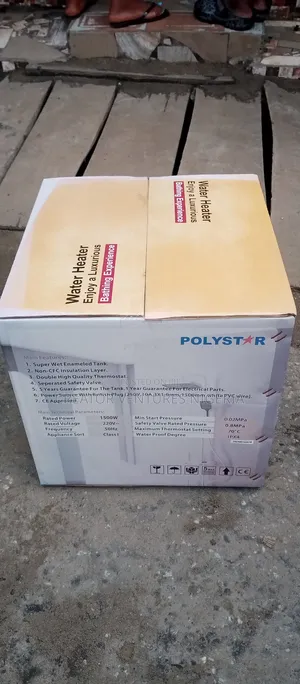 Water Heater Polystar,10lrts, Fast Heather, Low Voltage.