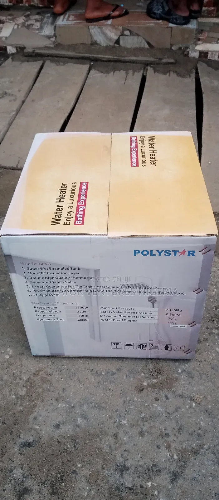 Water Heater Polystar,10lrts, Fast Heather, Low Voltage.