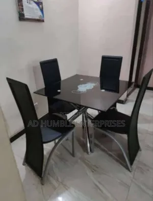 Glass Dinning Table by 4 Sitter