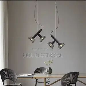 Black 2in1 Dropping Light Geometric Chandelier