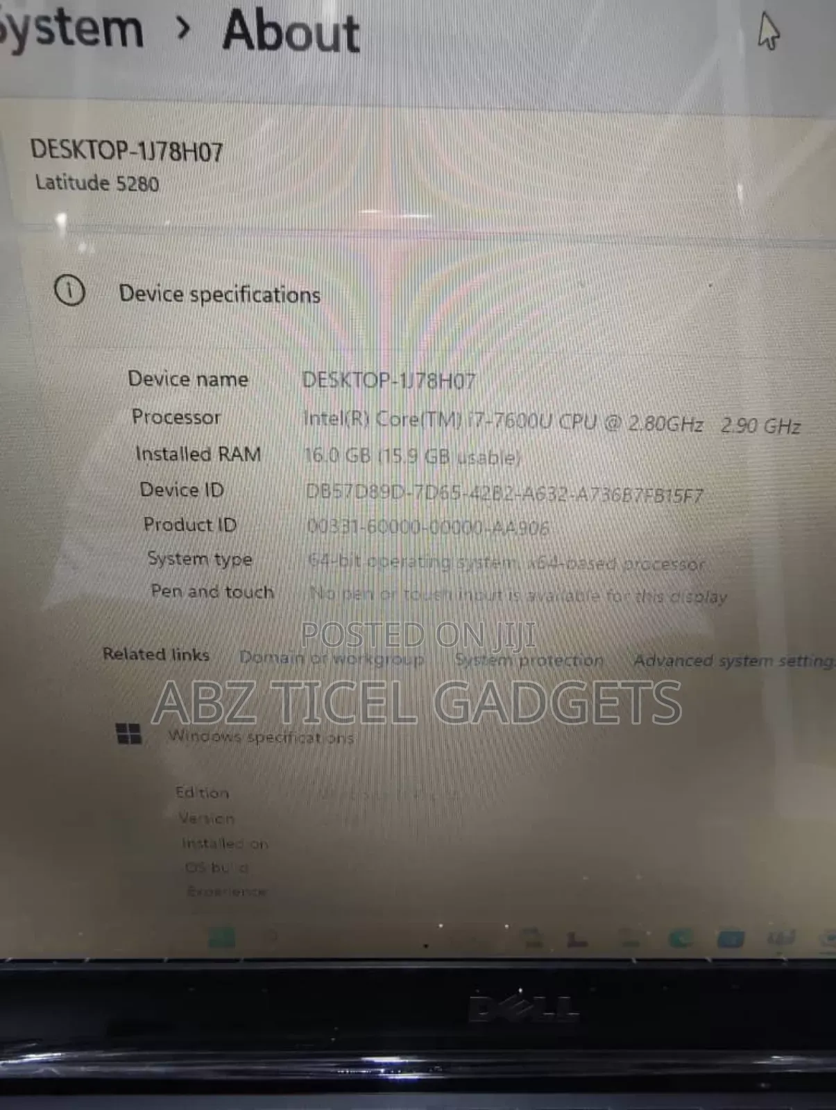 Laptop Dell Latitude 5280 16GB Intel Core i7 SSD 256GB
