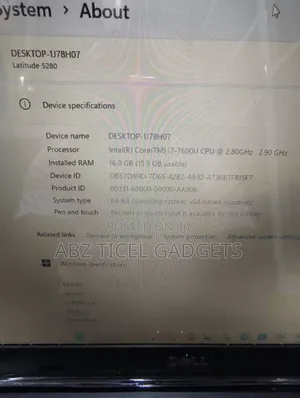 Laptop Dell Latitude 5280 16GB Intel Core i7 SSD 256GB