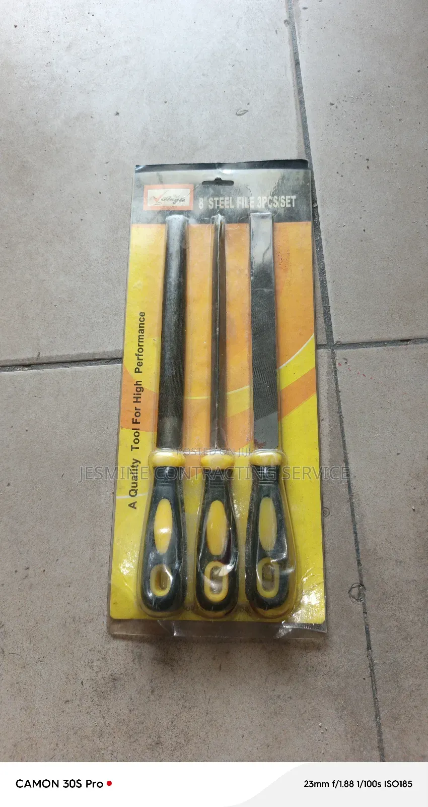 8" Steel File 3pcs Set