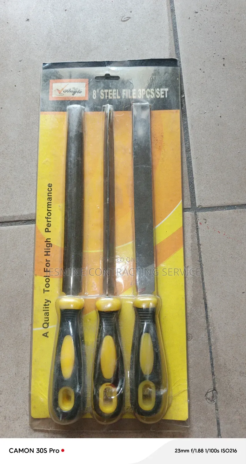 8" Steel File 3pcs Set
