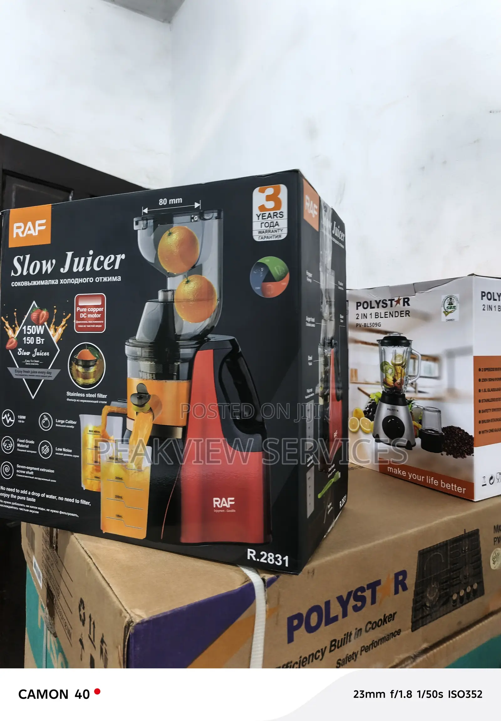 Raf Slow Juicer R.2831 – Owerful Motor, Maximum Extraction